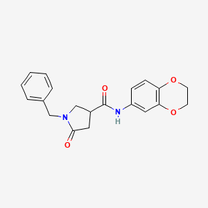 molecular formula C20H20N2O4 B4540812 1-苄基-N-(2,3-二氢-1,4-苯并二氧杂环-6-基)-5-氧代-3-吡咯烷甲酰胺 