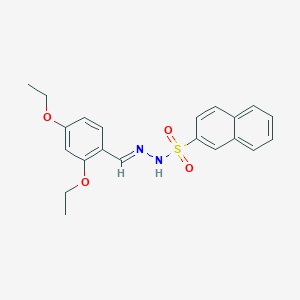 molecular formula C21H22N2O4S B454083 N'-(2,4-diethoxybenzylidene)-2-naphthalenesulfonohydrazide 