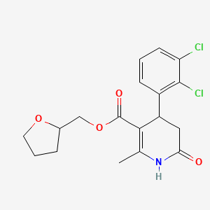 molecular formula C18H19Cl2NO4 B4540858 tetrahydro-2-furanylmethyl 4-(2,3-dichlorophenyl)-2-methyl-6-oxo-1,4,5,6-tetrahydro-3-pyridinecarboxylate 