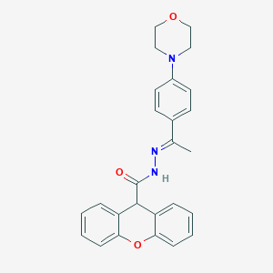 molecular formula C26H25N3O3 B454087 N'-{1-[4-(4-morpholinyl)phenyl]ethylidene}-9H-xanthene-9-carbohydrazide 