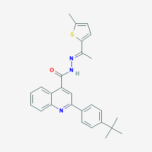 2-(4-tert-butylphenyl)-N'-[1-(5-methyl-2-thienyl)ethylidene]-4-quinolinecarbohydrazide