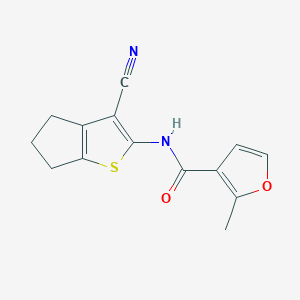 molecular formula C14H12N2O2S B4540894 N-(3-cyano-5,6-dihydro-4H-cyclopenta[b]thien-2-yl)-2-methyl-3-furamide 