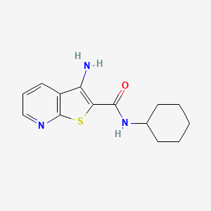 molecular formula C14H17N3OS B4540899 3-amino-N-cyclohexylthieno[2,3-b]pyridine-2-carboxamide 