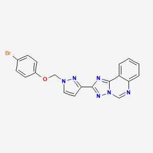 molecular formula C19H13BrN6O B4540916 2-{1-[(4-bromophenoxy)methyl]-1H-pyrazol-3-yl}[1,2,4]triazolo[1,5-c]quinazoline 