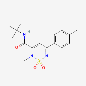 N-(tert-butyl)-2-methyl-5-(4-methylphenyl)-2H-1,2,6-thiadiazine-3-carboxamide 1,1-dioxide