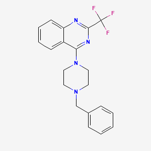 molecular formula C20H19F3N4 B4540968 4-(4-benzyl-1-piperazinyl)-2-(trifluoromethyl)quinazoline 