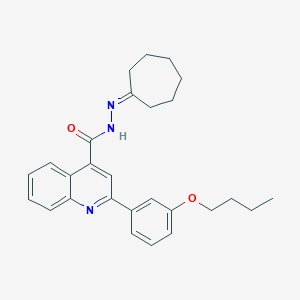 2-(3-butoxyphenyl)-N'-cycloheptylidene-4-quinolinecarbohydrazide