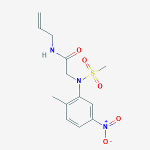 molecular formula C13H17N3O5S B4540975 N~1~-allyl-N~2~-(2-methyl-5-nitrophenyl)-N~2~-(methylsulfonyl)glycinamide 