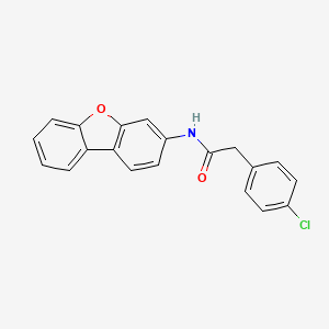 2-(4-chlorophenyl)-N-dibenzo[b,d]furan-3-ylacetamide
