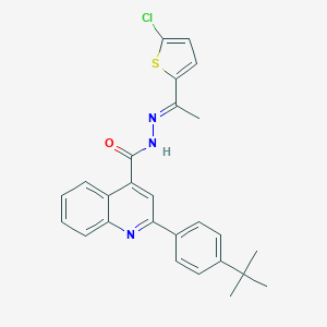 2-(4-tert-butylphenyl)-N'-[1-(5-chloro-2-thienyl)ethylidene]-4-quinolinecarbohydrazide