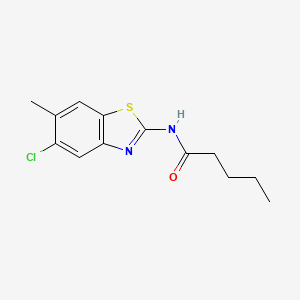 molecular formula C13H15ClN2OS B4540986 N-(5-chloro-6-methyl-1,3-benzothiazol-2-yl)pentanamide 