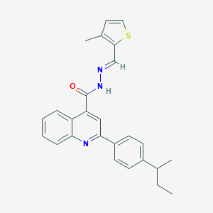 molecular formula C26H25N3OS B454099 2-(4-sec-butylphenyl)-N'-[(3-methyl-2-thienyl)methylene]-4-quinolinecarbohydrazide 