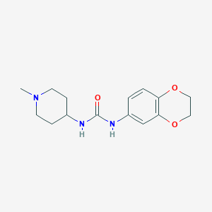 molecular formula C15H21N3O3 B4541007 N-(2,3-dihydro-1,4-benzodioxin-6-yl)-N'-(1-methyl-4-piperidinyl)urea 