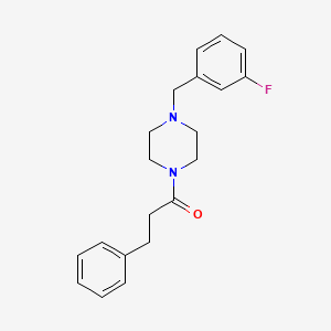 molecular formula C20H23FN2O B4541015 1-(3-fluorobenzyl)-4-(3-phenylpropanoyl)piperazine 
