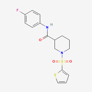 molecular formula C16H17FN2O3S2 B4541023 N-(4-fluorophenyl)-1-(2-thienylsulfonyl)-3-piperidinecarboxamide 