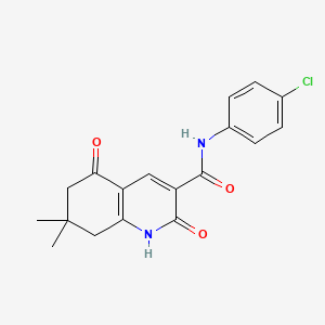 molecular formula C18H17ClN2O3 B4541049 N-(4-chlorophenyl)-7,7-dimethyl-2,5-dioxo-1,2,5,6,7,8-hexahydro-3-quinolinecarboxamide 
