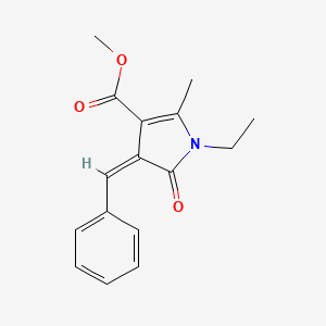 molecular formula C16H17NO3 B4541054 methyl 4-benzylidene-1-ethyl-2-methyl-5-oxo-4,5-dihydro-1H-pyrrole-3-carboxylate 