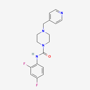 molecular formula C17H18F2N4O B4541062 N-(2,4-difluorophenyl)-4-(4-pyridinylmethyl)-1-piperazinecarboxamide 