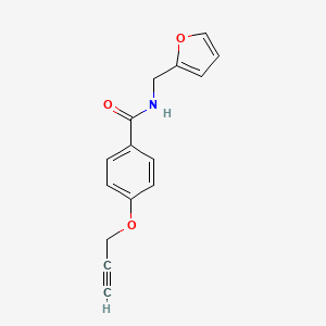 molecular formula C15H13NO3 B4541067 N-(2-furylmethyl)-4-(2-propyn-1-yloxy)benzamide 