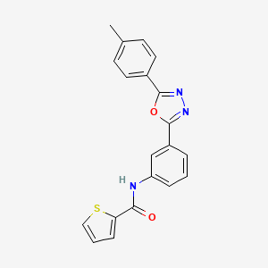 molecular formula C20H15N3O2S B4541074 N-{3-[5-(4-methylphenyl)-1,3,4-oxadiazol-2-yl]phenyl}-2-thiophenecarboxamide 