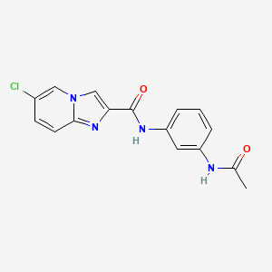 molecular formula C16H13ClN4O2 B4541077 N-[3-(acetylamino)phenyl]-6-chloroimidazo[1,2-a]pyridine-2-carboxamide 