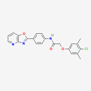 molecular formula C22H18ClN3O3 B4541083 2-(4-chloro-3,5-dimethylphenoxy)-N-(4-[1,3]oxazolo[4,5-b]pyridin-2-ylphenyl)acetamide 