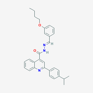 molecular formula C30H31N3O2 B454109 N'-(3-butoxybenzylidene)-2-(4-isopropylphenyl)-4-quinolinecarbohydrazide 