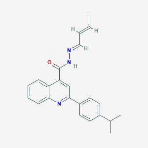 molecular formula C23H23N3O B454111 N'-(2-butenylidene)-2-(4-isopropylphenyl)-4-quinolinecarbohydrazide 