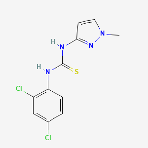 molecular formula C11H10Cl2N4S B4541147 N-(2,4-dichlorophenyl)-N'-(1-methyl-1H-pyrazol-3-yl)thiourea 