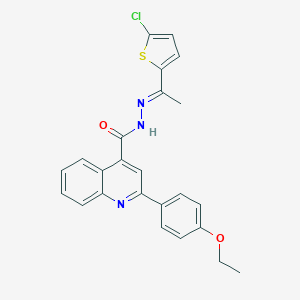 molecular formula C24H20ClN3O2S B454115 N'-[1-(5-chloro-2-thienyl)ethylidene]-2-(4-ethoxyphenyl)-4-quinolinecarbohydrazide 