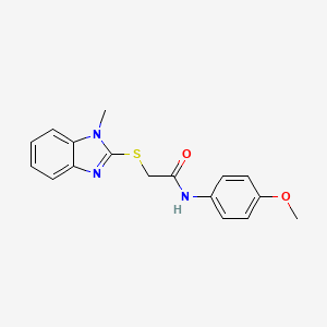 molecular formula C17H17N3O2S B4541151 N-(4-methoxyphenyl)-2-[(1-methyl-1H-benzimidazol-2-yl)thio]acetamide 