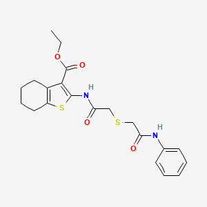 ethyl 2-({[(2-anilino-2-oxoethyl)thio]acetyl}amino)-4,5,6,7-tetrahydro-1-benzothiophene-3-carboxylate