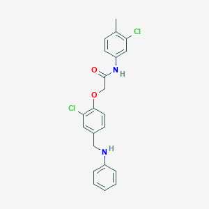 molecular formula C22H20Cl2N2O2 B4541159 2-[4-(anilinomethyl)-2-chlorophenoxy]-N-(3-chloro-4-methylphenyl)acetamide 