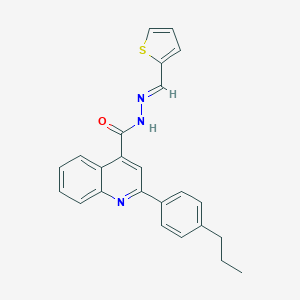 molecular formula C24H21N3OS B454116 2-(4-propylphenyl)-N'-(2-thienylmethylene)-4-quinolinecarbohydrazide 
