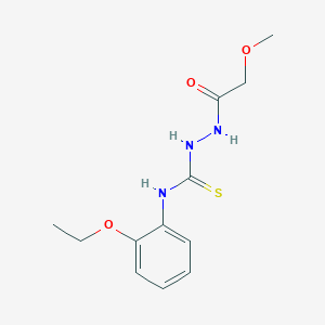 molecular formula C12H17N3O3S B4541162 N-(2-ethoxyphenyl)-2-(methoxyacetyl)hydrazinecarbothioamide 