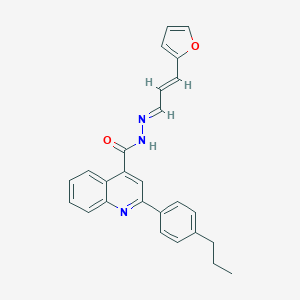 molecular formula C26H23N3O2 B454117 N'-[3-(2-furyl)-2-propenylidene]-2-(4-propylphenyl)-4-quinolinecarbohydrazide 