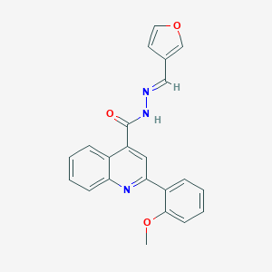 molecular formula C22H17N3O3 B454120 N'-(3-furylmethylene)-2-(2-methoxyphenyl)-4-quinolinecarbohydrazide 