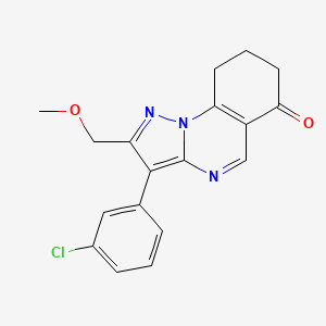 molecular formula C18H16ClN3O2 B4541206 3-(3-chlorophenyl)-2-(methoxymethyl)-8,9-dihydropyrazolo[1,5-a]quinazolin-6(7H)-one 