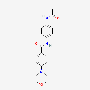 molecular formula C19H21N3O3 B4541211 N-[4-(acetylamino)phenyl]-4-(4-morpholinyl)benzamide 