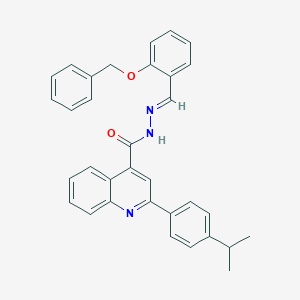 molecular formula C33H29N3O2 B454122 N'-[2-(benzyloxy)benzylidene]-2-(4-isopropylphenyl)-4-quinolinecarbohydrazide 
