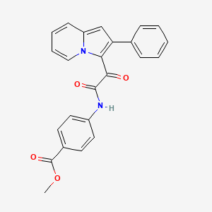 molecular formula C24H18N2O4 B4541228 methyl 4-{[oxo(2-phenyl-3-indolizinyl)acetyl]amino}benzoate 