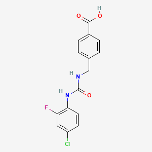 4-[({[(4-chloro-2-fluorophenyl)amino]carbonyl}amino)methyl]benzoic acid