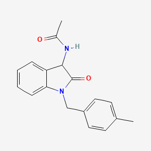molecular formula C18H18N2O2 B4541248 N-[1-(4-methylbenzyl)-2-oxo-2,3-dihydro-1H-indol-3-yl]acetamide 