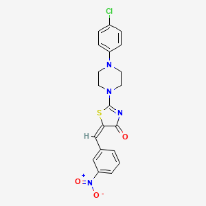 2-[4-(4-chlorophenyl)-1-piperazinyl]-5-(3-nitrobenzylidene)-1,3-thiazol-4(5H)-one