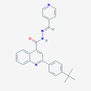 molecular formula C26H24N4O B454126 2-(4-tert-butylphenyl)-N'-(4-pyridinylmethylene)-4-quinolinecarbohydrazide 