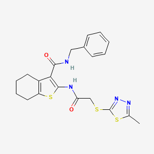 N-benzyl-2-({[(5-methyl-1,3,4-thiadiazol-2-yl)thio]acetyl}amino)-4,5,6,7-tetrahydro-1-benzothiophene-3-carboxamide