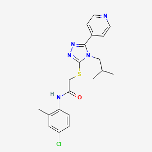 molecular formula C20H22ClN5OS B4541273 N-(4-chloro-2-methylphenyl)-2-{[4-isobutyl-5-(4-pyridinyl)-4H-1,2,4-triazol-3-yl]thio}acetamide 