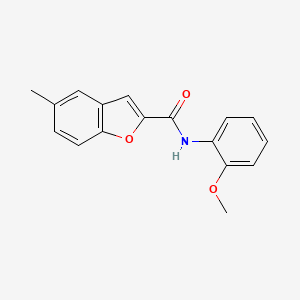 molecular formula C17H15NO3 B4541283 N-(2-methoxyphenyl)-5-methyl-1-benzofuran-2-carboxamide 