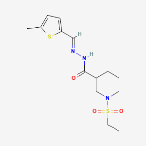 1-(ethylsulfonyl)-N'-[(5-methyl-2-thienyl)methylene]-3-piperidinecarbohydrazide