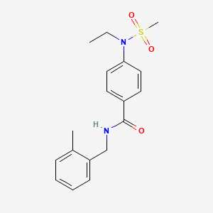 molecular formula C18H22N2O3S B4541293 4-[ethyl(methylsulfonyl)amino]-N-(2-methylbenzyl)benzamide 